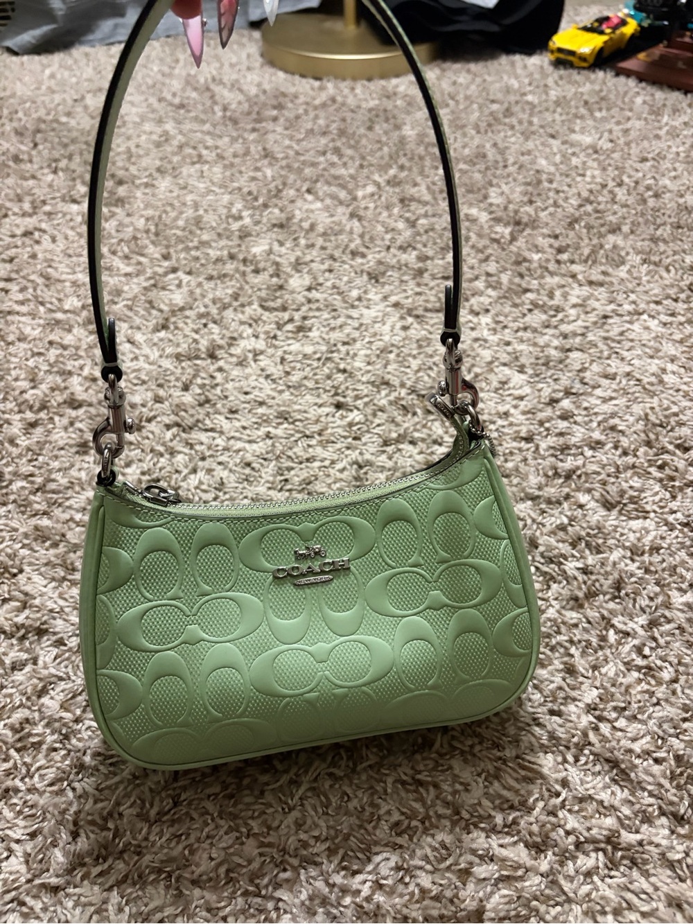 Coach mini purse green